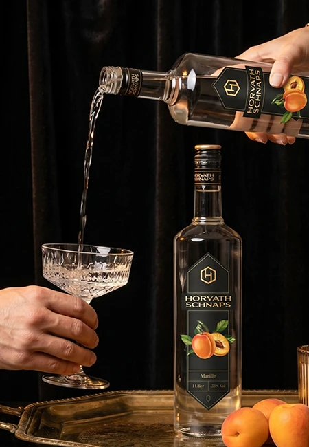 Horvath's Schnaps Produktgestaltung